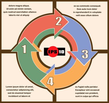arka plan Infographic metin için yer ve ok ile