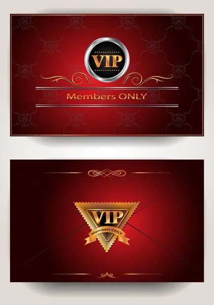 Enveloppe oro invitación vip rojo — Vector de stock