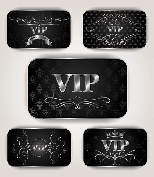 Platinum VIP elegant cards — Vetor de Stock