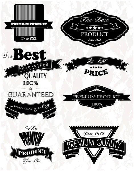 Monochromatyczne premium i Najlepsza jakość etykiety na tło — Wektor stockowy