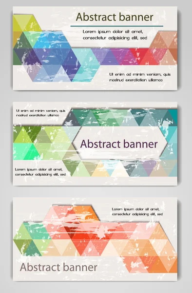 Abstrakt retro geometriska banners Stockvektor