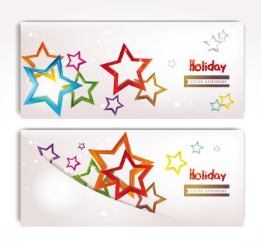 soyut afiş renkli yıldız ile tatil