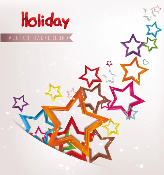 Abstact vacaciones con estrellas de colores — Vector de stock