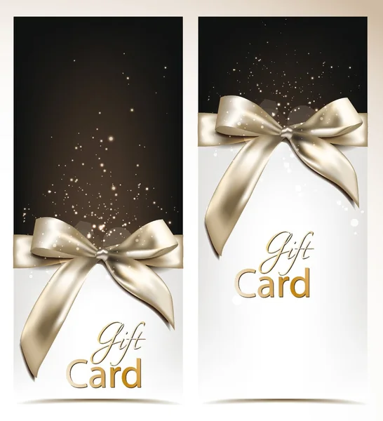 Elegant vektor holiday banners med silk bågar — Stock vektor