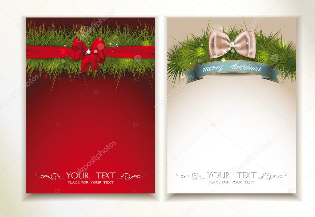 Set of christmas greeting cards