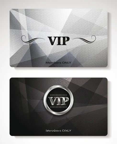 Set of platinum Vip cards with the abstract background — Stock Vector