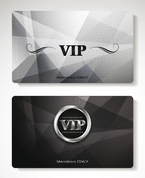 Set di carte di vip platino con lo sfondo astratto Grafiche Vettoriali
