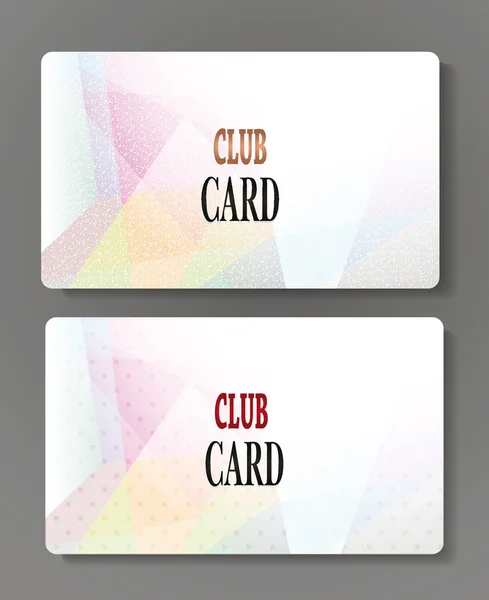 Sada klubových karet — Stockový vektor