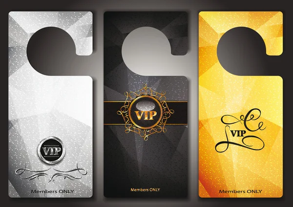 Set de etiquetas de puerta VIP — Vector de stock