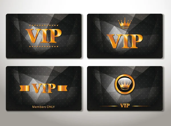 Set of vip cards with abstract background — Stock Vector