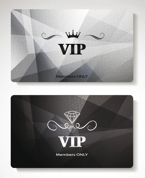 Vip cards with the abstract background — Stock Vector