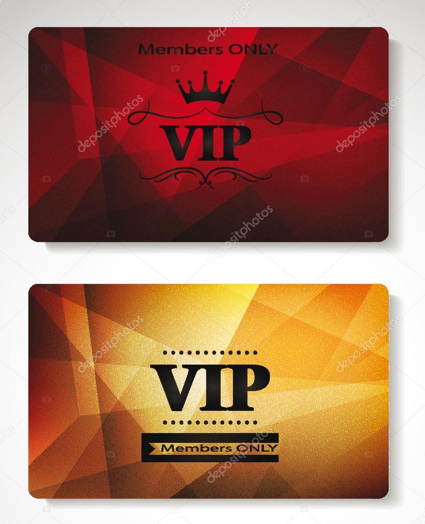Vip cards with the abstract background