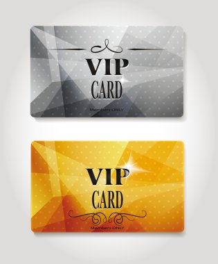 Set of abstract Vip gold and platinum cards clipart
