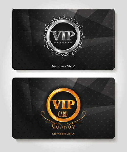 Set of abstract Vip members only cards — Stock Vector