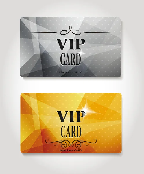 Set van abstracte VIP-goud en platina kaarten Stockillustratie
