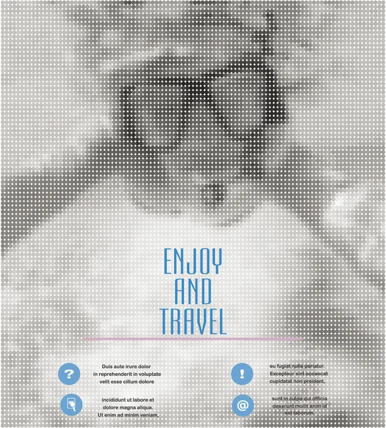 背景にダイバーの画像とベクトル テンプレート ポスター — ストックベクタ
