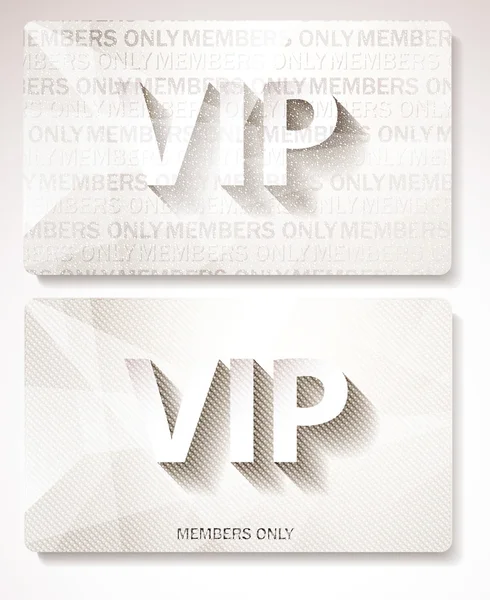 Set of white Vip cards with the abstract background — Stock Vector