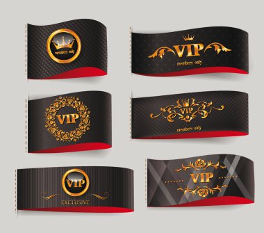 gold VIP etiket kümesi