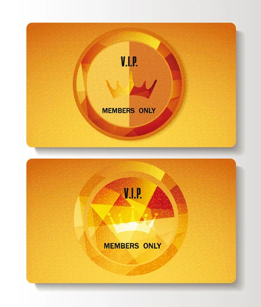 Cartes vip Gold avec le fond de secours — Image vectorielle