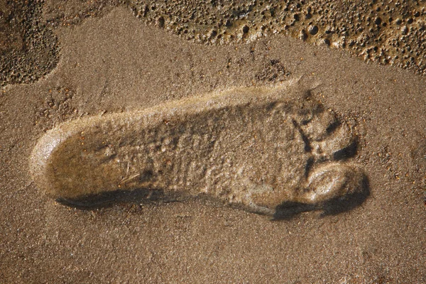 Passos na areia — Fotografia de Stock