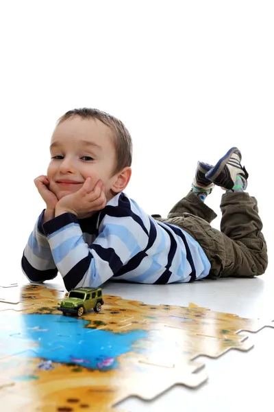 çocuk yapıyor bir Yapboz, Yapboz