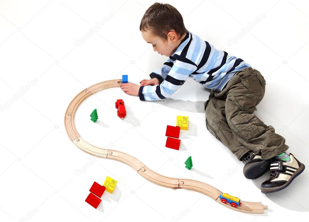 wooden train set studio
