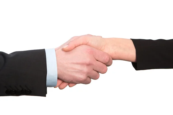 Businessb handshake isolated on white background Stock Photo