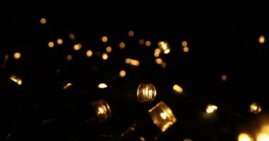 Soyut Yumuşak Işık bulanık bokeh. Altın ışık bokeh. Noel Bokeh arka planı