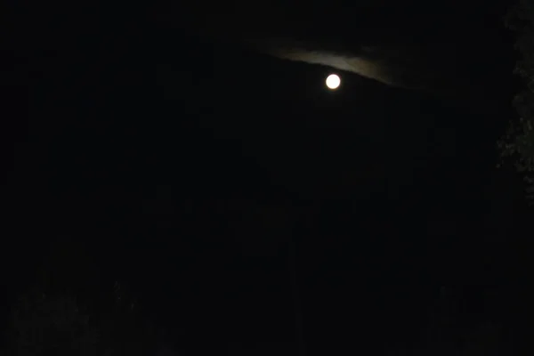 Månen Den Mørke Nattehimmelen – stockfoto