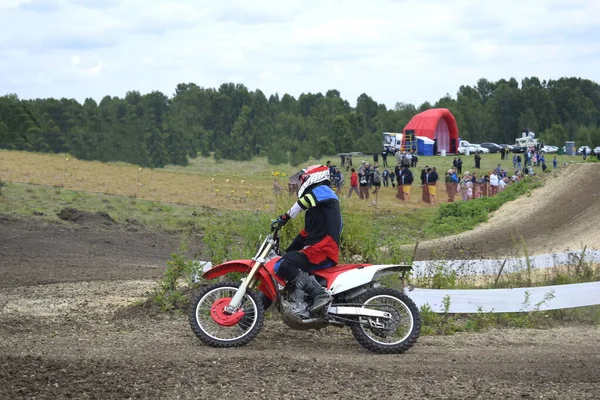 Motocross Змагання Мотогонок Трасі — стокове фото