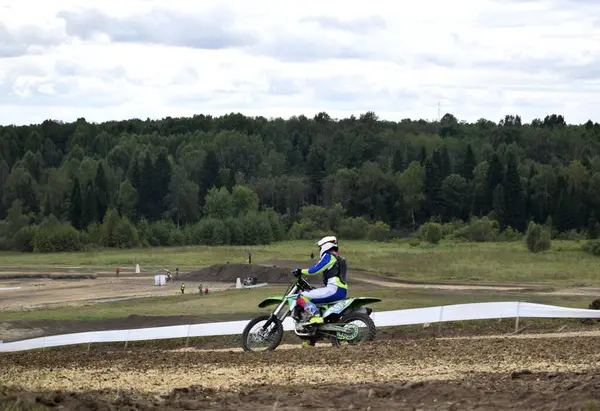 Motocross Une Compétition Course Moto Sur Piste — Photo