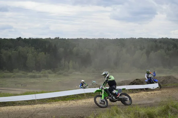 Motocross Змагання Мотогонок Трасі — стокове фото