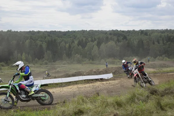 Motocross Une Compétition Course Moto Sur Piste — Photo