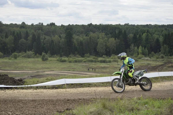 Motocross Motocyklová Závodní Soutěž Trati — Stock fotografie