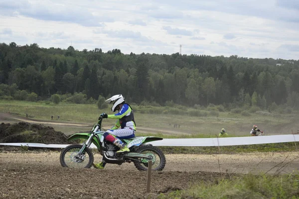 Motocross Una Competición Carreras Motos Pista — Foto de Stock