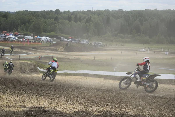 Motocross Wyścigi Motocyklowe Konkurencji Torze — Zdjęcie stockowe