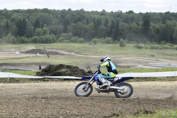 Motocross Motocyklová Závodní Soutěž Trati — Stock fotografie