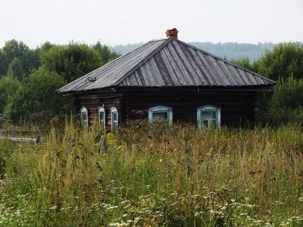 Holzhaus Dorf — Stockfoto