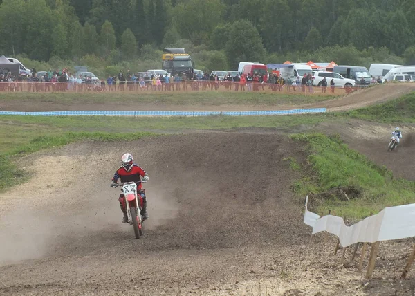 Motocross Motard Sur Une Moto — Photo