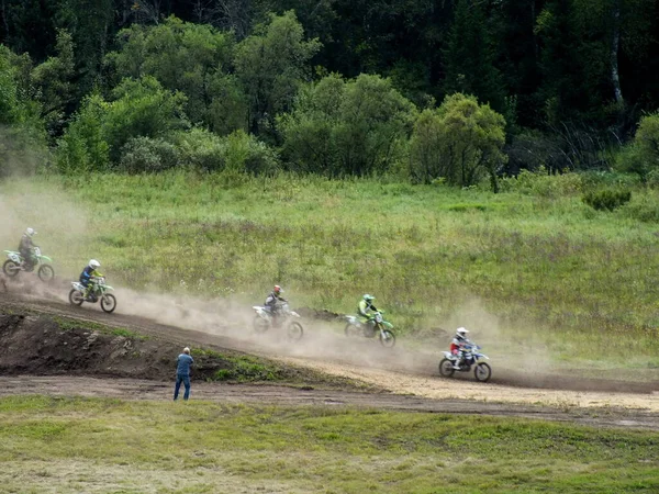 Motokros Cyklista Motorce — Stock fotografie