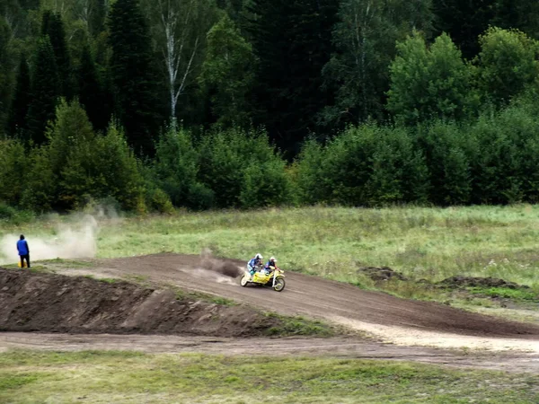 Motocross Motociclista Motociclista Atleta Moto Con Culla — Foto Stock