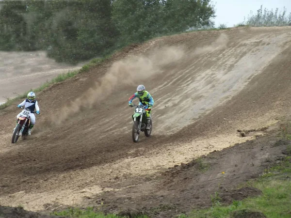 Motocross Motard Sur Une Moto — Photo