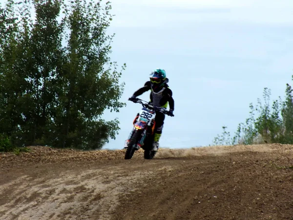 Motocross Motard Sur Une Moto — Photo