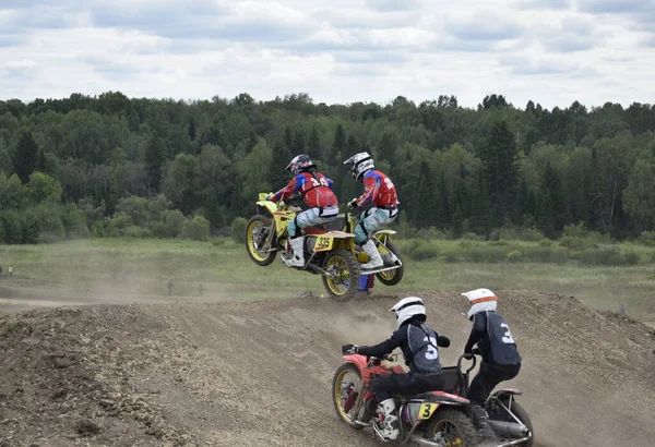 Motocross Coureur Sur Une Moto — Photo