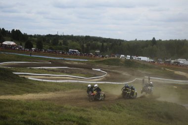  Motokros, motosikletçi, motosikletçi, sporcu, beşiği olan motosiklet