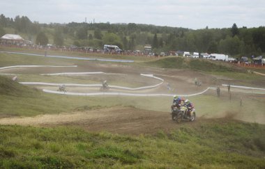  Motokros, motosikletçi, motosikletçi, sporcu, beşiği olan motosiklet