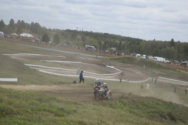  Motokros, motosikletçi, motosikletçi, sporcu, beşiği olan motosiklet