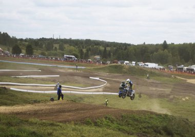  Motokros, motosikletçi, motosikletçi, sporcu, beşiği olan motosiklet