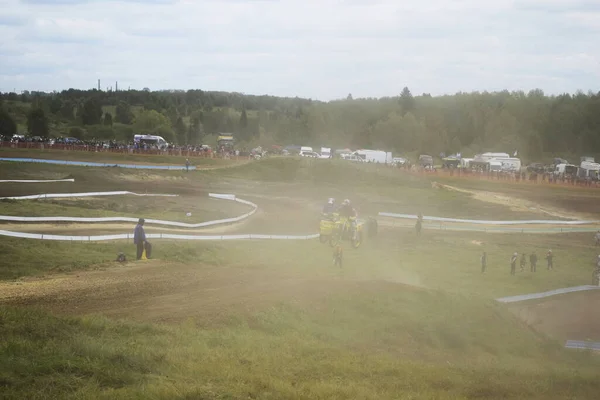 Motocross Coureur Sur Une Moto — Photo