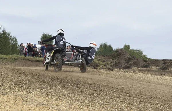 Motocross Piloto Uma Motocicleta — Fotografia de Stock